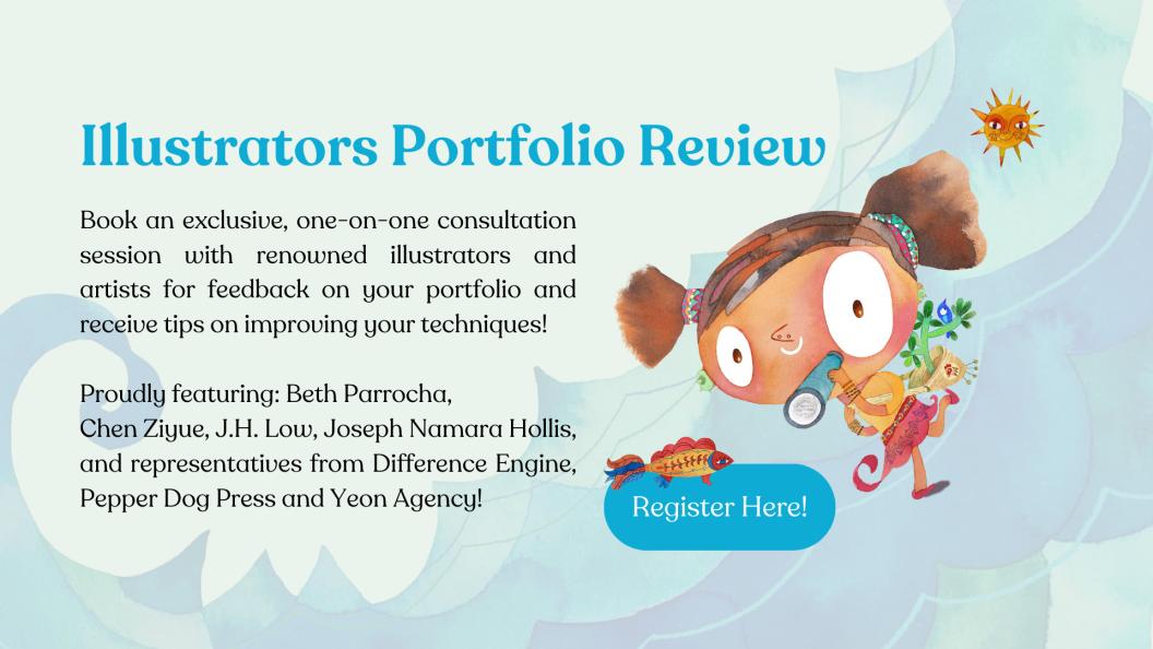Book an exclusive, one-on-one consultation session with renowned illustrators and artists for feedback on your portfolio and receive tips on improving your techniques!