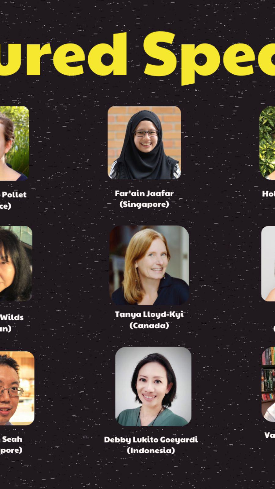Featured speakers include Arif Rafhan, Holly Thompson, among others